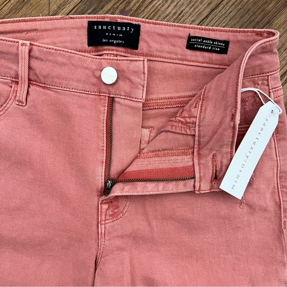 Sanctuary Denim Los Angeles Social Ankle Skinny Standard Rise Powder Pink 27 - Picture 3 of 7
